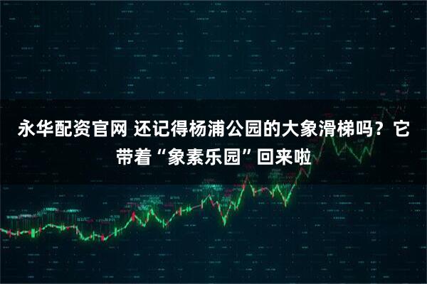 永华配资官网 还记得杨浦公园的大象滑梯吗？它带着“象素乐园”回来啦