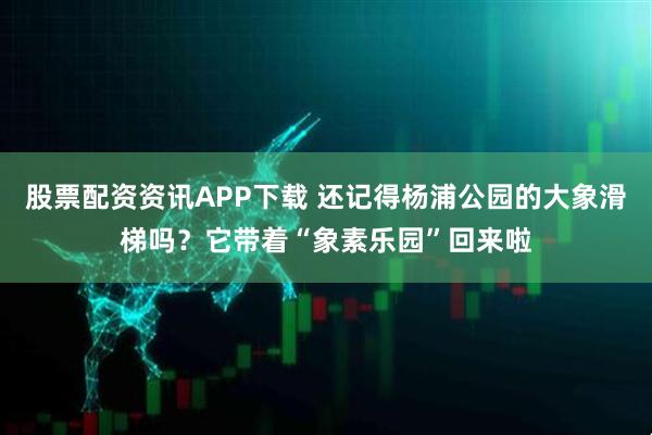 股票配资资讯APP下载 还记得杨浦公园的大象滑梯吗？它带着“象素乐园”回来啦